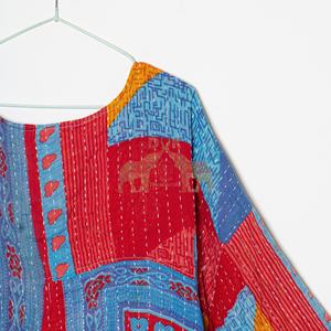 เสื้อคลุมกิโมโนสไตล์โบฮีเมียนวินเทจแบบขายส่ง เสื้อคลุมกิโมโนชายหาดแฟชั่น เสื้อแจ็คเก็ตผ้าควิลท์แบบสองด้าน - Product Image 4