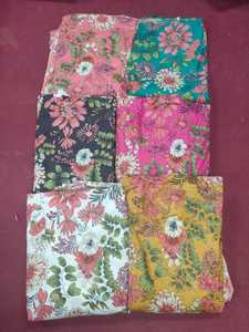 Tela Brocada Estampada de Algodón Peinado 100% Resistente a la Abrasión con Diseño Floral para Confección de Prendas al por Mayor - Product Image 2