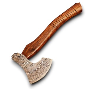 Damascus Steel Bearded Viking <b>Axe</b> New Design Rosewood Handle Outdoor Hunting Camping <b>Axe</b> OEM ODM OBM Custom Best Price Wholesale - Product Image 1