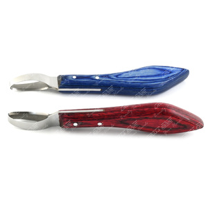 Instrumentos veterinarios Horse Hoof Loop Knife Razor Sharpe Forma ovalada Filo Renet Hoof Cuchillos Razor Recorte Filo para diestros - Product Image 4