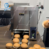 Grille-pain commercial pour pains à hamburger avec thermostat réglable, usage professionnel, 220V/110V, garantie 1 an