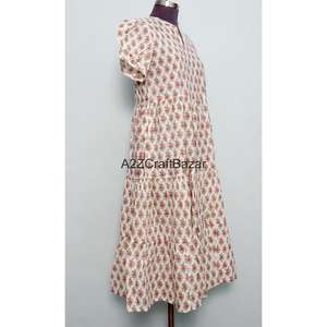 Robe maxi en coton 100% écologique à imprimé floral, décontractée, bohème, sexy, luxueuse, toutes saisons - printemps été - Product Image 4