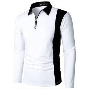 Camiseta de manga larga de punto 100% algodón anti-bolitas para hombre, estilo europeo americano, novedad otoño-invierno - Product Image 5