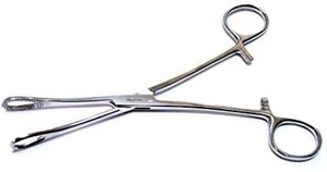 Pinces à éponges 9,5 po à mâchoires ovales dentelées en acier inoxydable allemand, instrument chirurgical manuel, classe II CE - Product Image 5