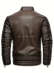 Veste en cuir pour hommes haute qualité, design unique, meilleure vente à bas prix, vestes en cuir d'hiver élégantes coupe ajustée et fabriquées - Product Image 6