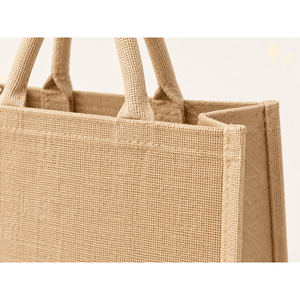 Sac en jute personnalisé avec logo, soufflet et impression sérigraphiée, sac de courses en toile de jute pour cadeaux d'entreprise, événements, merchandising, faible MOQ, fabriqué en Thaïlande - Product Image 6