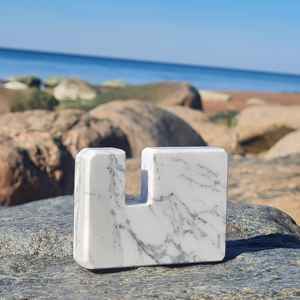 TCE Handcrafted Natural Marble Mobile Holder <b>Stand</b> Creative Design for <b>Desk</b> Table <b>Office</b> Home Premium Stone Phone Support - Product Image 4