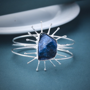 Handmade Modern <b>Silver</b> Plated Brass Open <b>Cuff</b> <b>Bracelet</b> Stylish Fashion Jewelry for Women - Product Image 2