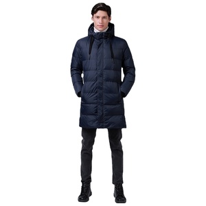 เสื้อแจ็คเก็ตพัฟเฟอร์แบบมีฮู้ดสีดำยาวสำหรับฤดูหนาว ผ้าแคนวาส ซิปกันน้ำ กันลม บุใยฉนวนยาวถึงเข่า ไซส์ใหญ่ คลุมทั้งตัว - Product Image 3