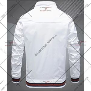 เสื้อแจ็คเก็ตกันลมแบบซิปสำหรับผู้ชาย น้ำหนักเบา กันลม เหมาะสำหรับกิจกรรมกลางแจ้ง คอตั้ง ซิปเต็มตัว แฟชั่นใส่ได้ทุกวัน - Product Image 4