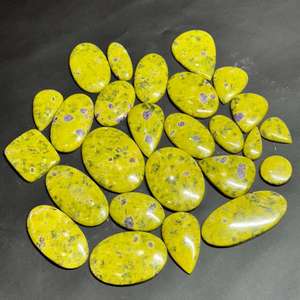 Vente en gros de cabochons en Atlantisite verte naturelle de qualité AAA, formes variées, 100g MOQ, certifiés par un tiers pour la bijouterie - Product Image 1