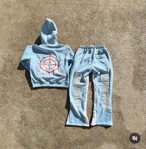 Conjunto de Sudadera y Pantalones Deportivos de Forro Polar Personalizado Premium para Hombre, Cintura Elástica de Spandex/Poliéster, Sudadera con Capucha Bordada Personalizada - Product Image 6