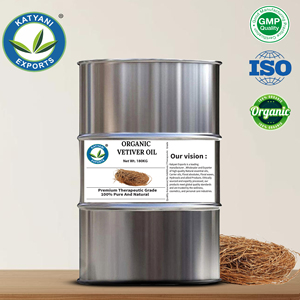Aceite de vetiver orgánico destilado al vapor, certificado por el USDA - Aceite esencial de vetiver - Para formulaciones de cuidado de la piel - Por Katyani Exports - Product Image 3