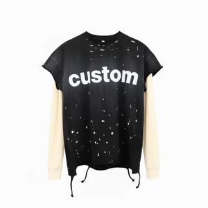 เสื้อยืดแขนสั้นทรงโอเวอร์ไซส์ผ้าคอตตอนหนานุ่ม ล้างสีแบบแอซิดวอช สไตล์สตรีทแวร์ เป็นมิตรต่อสิ่งแวดล้อม แห้งเร็ว ผ้าสองชั้น - Product Image 2