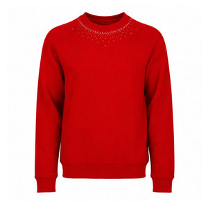 Sudadera con Pedrería de Moda, Cómoda y Elegante, Tejido Suave de Primera Calidad, Ecológica, Transpirable, para Invierno, Color Sólido, con Logotipo Personalizado - Product Image 1
