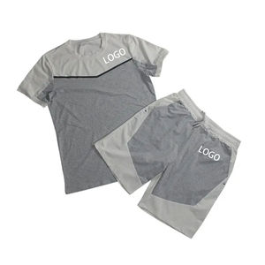 Men's Summer Breathable Quick Dry 100% Cotton Fashion Shorts and T-Shirt <b>Set</b> Plus Size Casual High Street Style <b>Twin</b> <b>Set</b> - Product Image 2