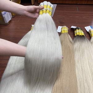 Top product Raw Vietnamese Human Hair Bulk Hair Natural Straight No Shedding No <b>Tangles</b> - Product Image 3