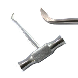 DENTRIC IMPLANTS DI-101D1 Juego de Elevadores Manuales de Extracción de Dientes con Barra Transversal Winter Root, 2 Instrumentos Quirúrgicos Dentales Plateados - Product Image 5