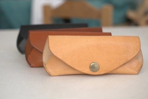 Distressed Leather <b>Sunglasses</b> <b>Case</b> Vintage Style Eyewear Protector Genuine Leather Wholesale Pouch LGC-0113 - Product Image 5