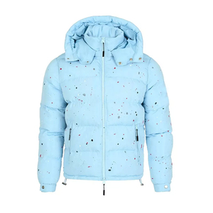 Blouson d'hiver matelassé unisexe personnalisé en gros, grande taille, réversible, en toile écologique, pour l'extérieur, décontracté, de luxe, de créateur - Product Image 2
