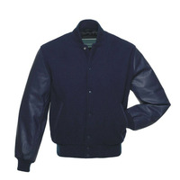 Veste universitaire noire et orange personnalisée en gros, veste de baseball bomber avec manches en cuir PU
