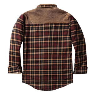 Men's Vintage Flannel Plaid Jacket Loose Fit Sherpa Lined Winter <b>Coat</b> with Snap Button Warm Pockets Streetwear Outerwear - Product Image 4