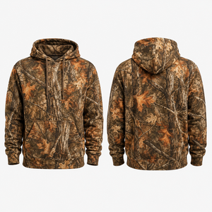 Sweat à capuche camouflage pour homme, manches longues, respirant, en polyester, vêtements de chasse, style automne - Product Image 1