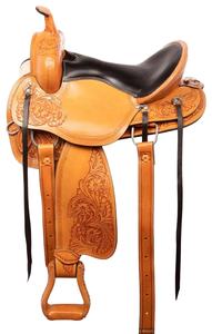 Ensemble de selle Western de qualité supérieure 10-18 taille cuir marron avec couleur noire véritable accessoire d'équitation - Product Image 3
