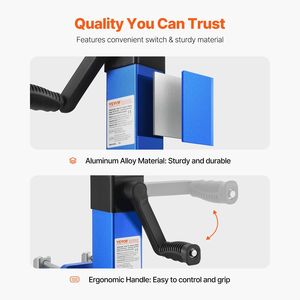 Martinetto per Rimorchio Monoruota Rinforzato da 725 kg (1600 libbre) con Sollevamento di 25 cm, Montaggio a Bullone e Girevole per Rimorchi di Barche e Moto d'Acqua - Product Image 5