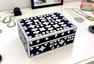 Caja de Joyería Decorativa Hecha a Mano con Diseño Marroquí de Flor de Amor con Incrustaciones de Hueso Ecológica, Decoración para Mesa del Hogar, Año Nuevo - Product Image 3