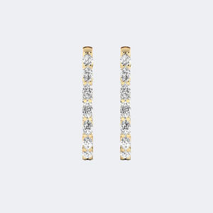 Pendientes de aro con diseño de barra en forma de marquise de 3.90 quilates de peso total - Product Image 4