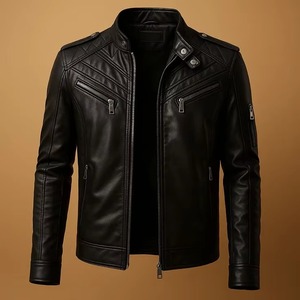 Classic Leather <b>Jackets</b> For Unisex Use With Custom Logo Design - Product Image 5