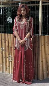 Women Embroidered Salwar Kameez Set Floral Sequin Worked Slim Fit <b>Indian</b> Pakistani <b>Top</b> Outfit for Party Wedding - Product Image 3