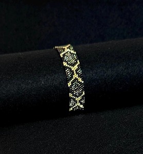 Bracelet perlé style rustique, bracelet perlé ambiance campagnarde, bracelet perlé couleur unie, prix usine en gros - Product Image 3