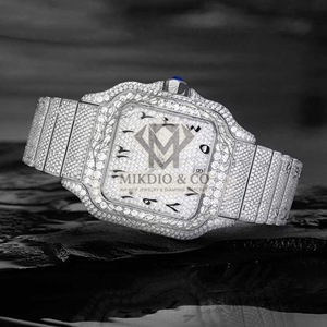 Reloj de Cuarzo de Lujo para Hombre, Edición Limitada, Cuadrado, con Incrustaciones de Diamantes, Estilo Hip Hop, Esfera Analógica de Acero Inoxidable - Product Image 1
