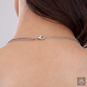 PRAO Silver Lustre Collar de doble cadena Mariposa Ballet Inspirado Cadenas finas para mujer - Product Image 4