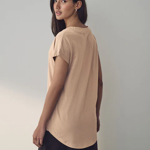 Camiseta de Punto con Cuello en V, Manga Corta, Color Sólido, Corte Holgado, Ropa Casual para Hombre - Product Image 2