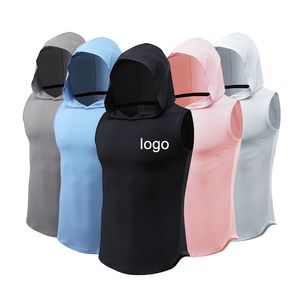 Débardeurs à capuche sans manches pour hommes, pour l'entraînement en salle de sport et la musculation - Product Image 1