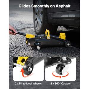 Gato hidráulico de suelo de acero de 2 toneladas (4400 lb) de perfil bajo con pistón único y elevación rápida para coches y SUV compactos - Product Image 6