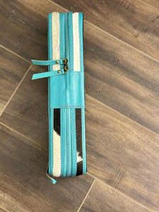 Nuevo Real hecho a mano cuero resistente al calor turquesa rizador hierro casos ideal para viajar organizador para mujeres herramientas para el cabello - Product Image 4