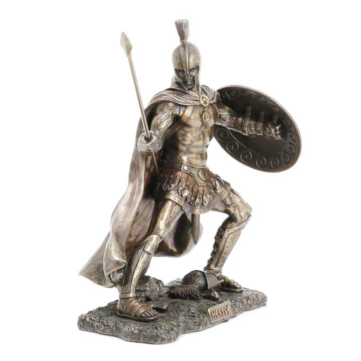 VERONESE DESIGN -HECTOR - TROJAN PRINCE in the TROJAN WAR - POLYRESIN & COLD CAST BRONZE ART HOME DECOR FIGURINE