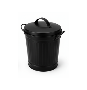 Seau à cendres pour foyer avec couvercle, petite poubelle galvanisée, bac de rangement, seau en métal pour foyer, foyer extérieur, poêle à bois - Product Image 1