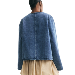Chaqueta Vaquera de Moda para Mujer, Manga Larga, Cierre de Botones, Corte Casual, Ligera, para Primavera, Otoño y Uso Diario - Product Image 2