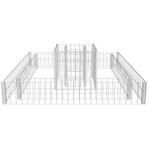 Jardinière en gabion en acier galvanisé 47.2 "x 47.2" x 7.8 "Pots de fleurs et jardinières - Product Image 4