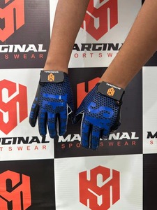 Custom Logo American Football Receiver Gloves Non-Slip Silicone Palm Hand Grips Full Finger <b>Adjustable</b> Wrist <b>Strap</b> Hook Sports - Product Image 5