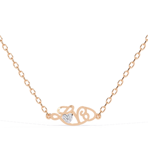 Collar con Colgante de Plata 925 en Oro Rosa, Moissanita Corte Esmeralda, Cadena de Eslabones Geométricos, Gargantilla Minimalista para Boda, Uso Diario, Unisex - Product Image 2