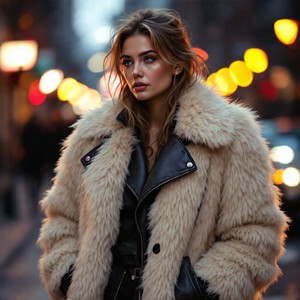<b>Men's</b> Plus Size <b>Long</b> Faux Fur <b>Coat</b> <b>Black</b> Leather Lapels Casual Winter Jacket <b>Long</b> winter jacket <b>men</b> Casual fur - Product Image 3
