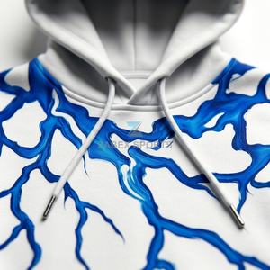 Sudadera con capucha completa para hombre, 100% algodón, OEM ODM Premium, con logotipo personalizado, forro polar grueso, ropa informal de invierno - Product Image 4