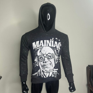 Sudaderas con Capucha de Moda Urbana Americana con Estampado Digital 3D para Hombre, Tela de Algodón, Sudaderas con Capucha Personalizadas con Pedrería para Hombre - Product Image 2