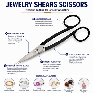 Ciseaux à bijoux avec ou sans lames en carbure, outil de précision pour la fabrication de bijoux, outil de découpe de métal, ZetomedPro - Product Image 4